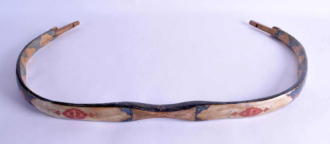 AN UNUSUAL TURKISH OTTOMAN PAINTED ANC LACQUERED WOODEN (1 of 2)