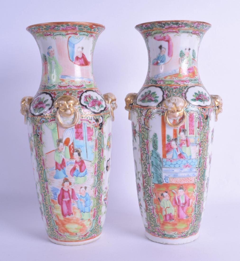 A PAIR OF 19TH CENTURY CHINESE FAMILLE ROSE CANTON (1 of 3)