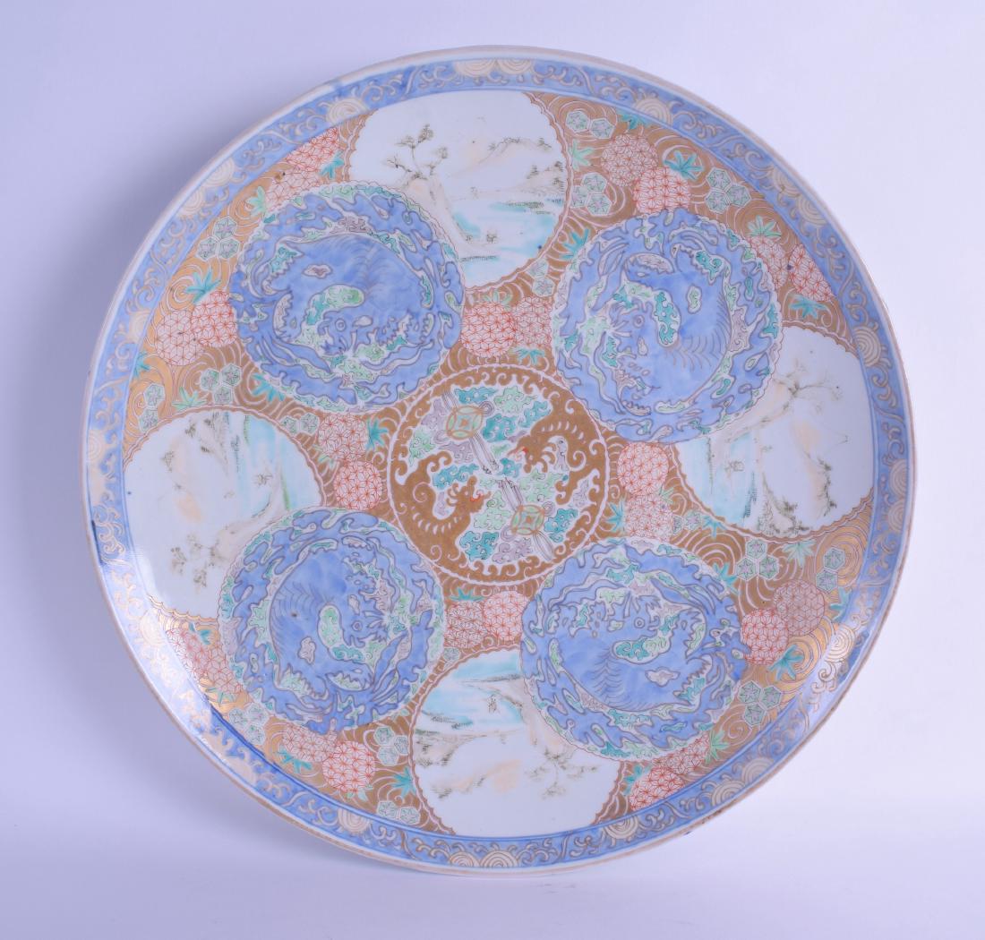 A LARGE 19TH CENTURY JAPANESE MEIJI PERIOD KUTANI TYPE (1 of 2)