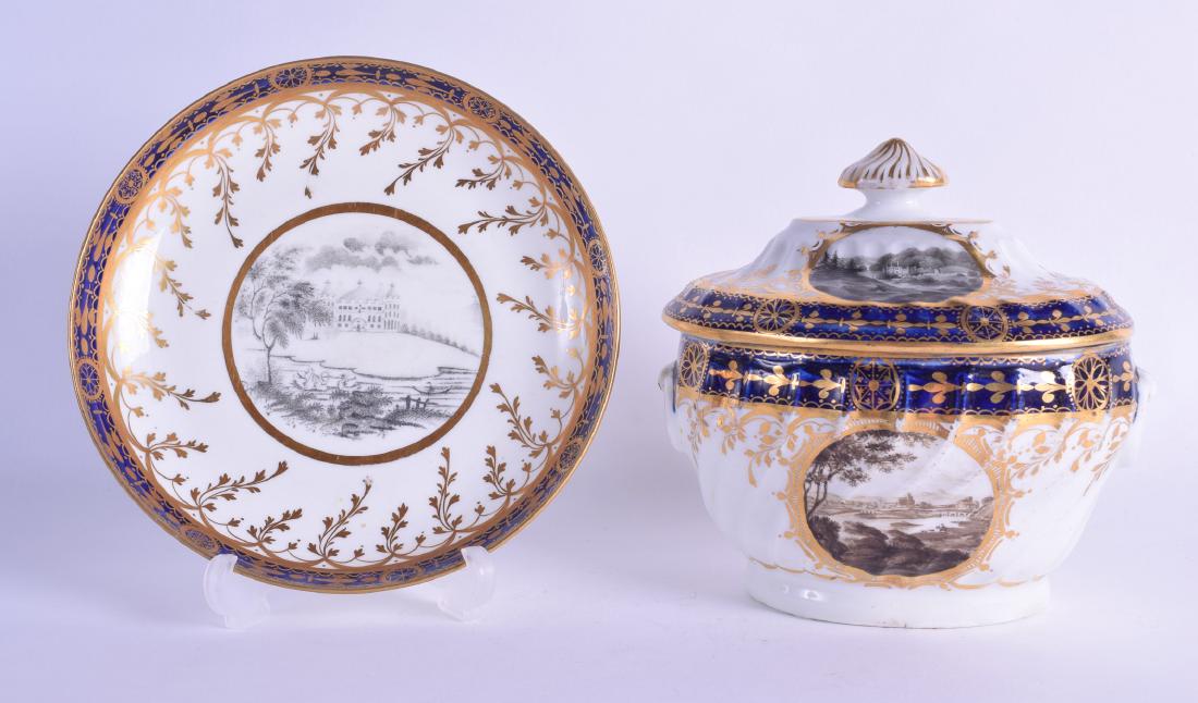 Early 19th c. Chamberlains Worcester sucrier and cover (1 of 2)