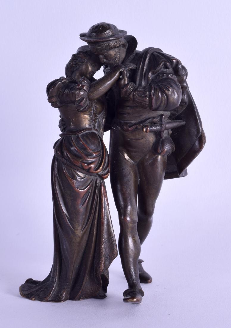 A LATE 19TH CENTURY EUROPEAN BRONZE FIGURE OF A (1 of 3)