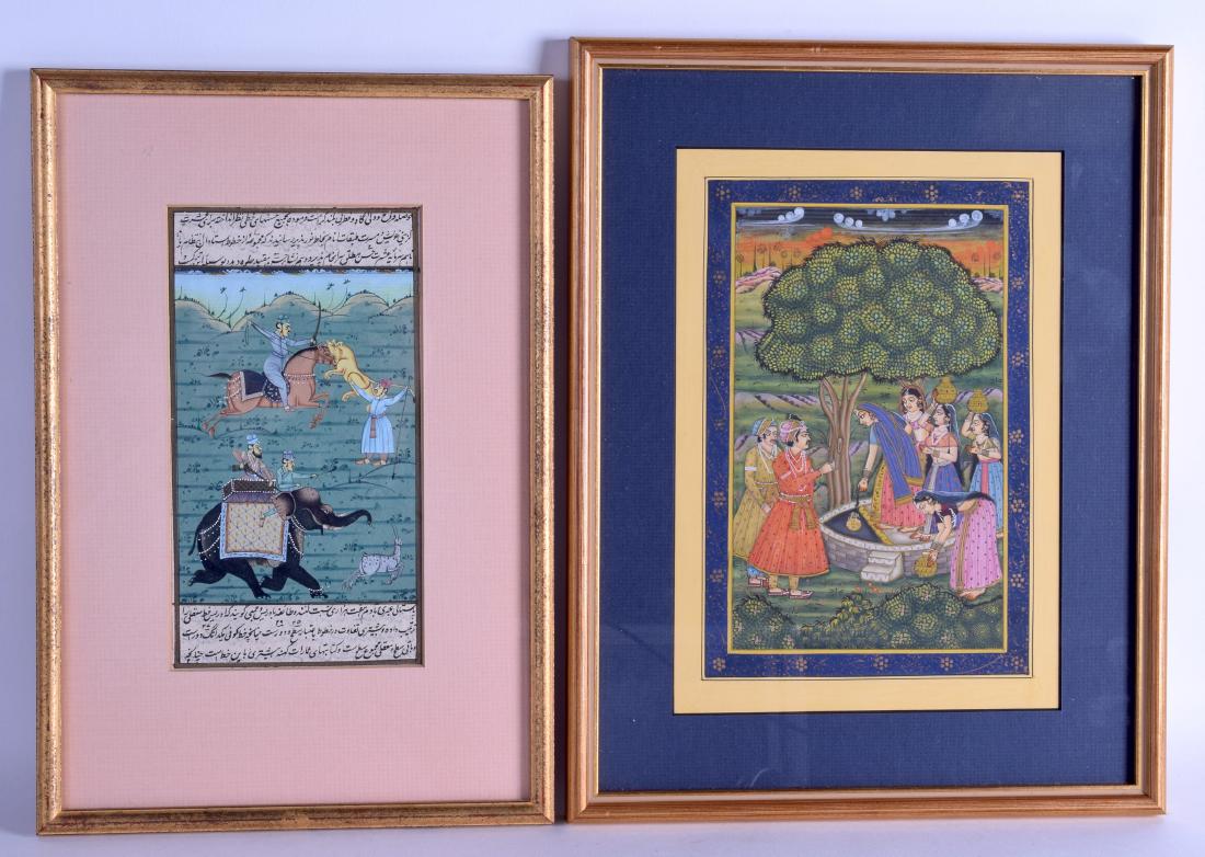A FRAMED INDIAN ILLUMINATED MANUSCRIPT together with (1 of 1)