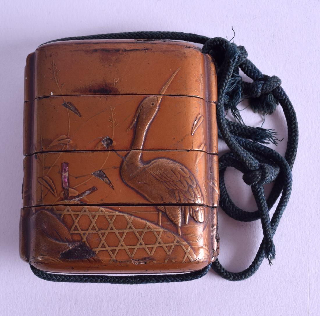 A 19TH CENTURY JAPANESE MEIJI PERIOD GOLD LACQUERED (1 of 2)