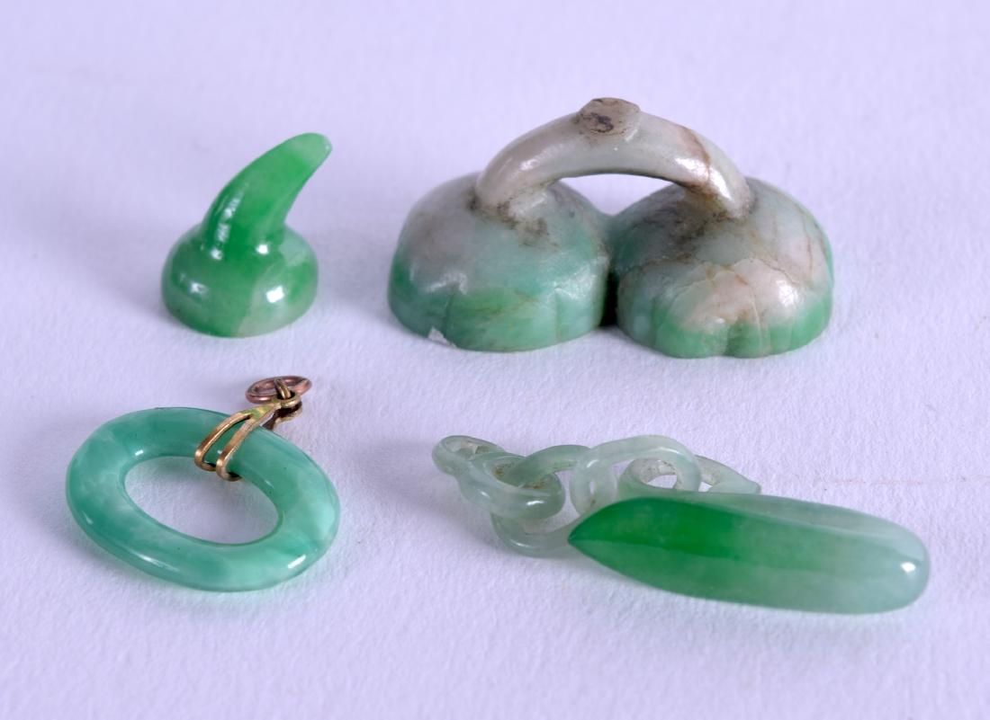 AN UNUSUAL 19TH CENTURY CHINESE CARVED JADEITE DOUBLE (1 of 2)