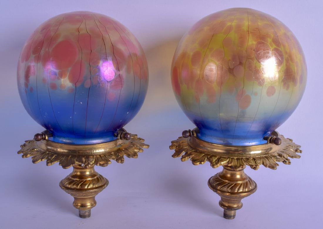 A PAIR OF ART NOUVEAU AUSTRIAN LOETZ IRIDESCENT GLASS (1 of 2)