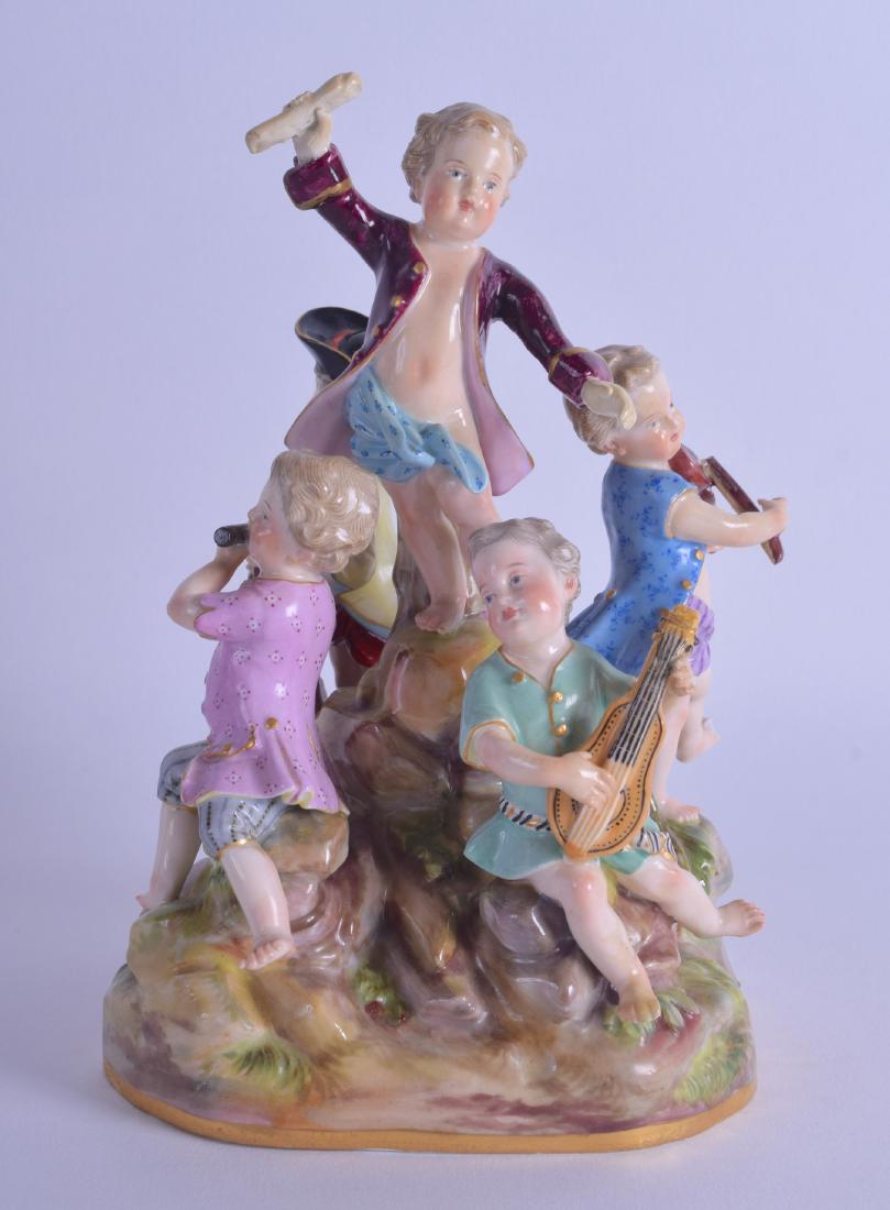 A 19TH CENTURY GERMAN MEISSEN PORCELAIN FIGURE OF CHILD (1 of 3)