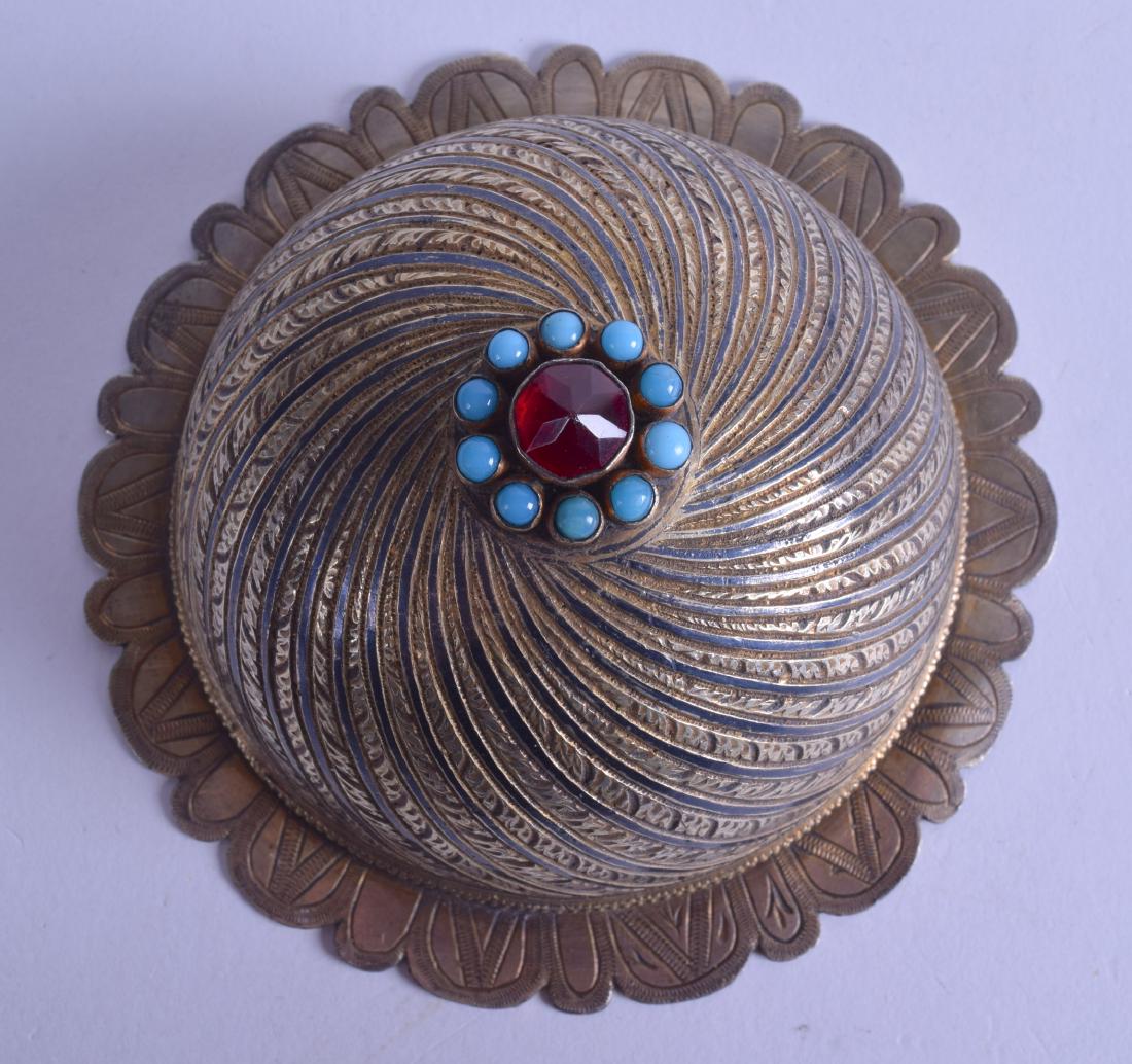 A RARE 18TH/19TH CENTURY TURKMEN GULYAKA SILVER GILT (1 of 2)