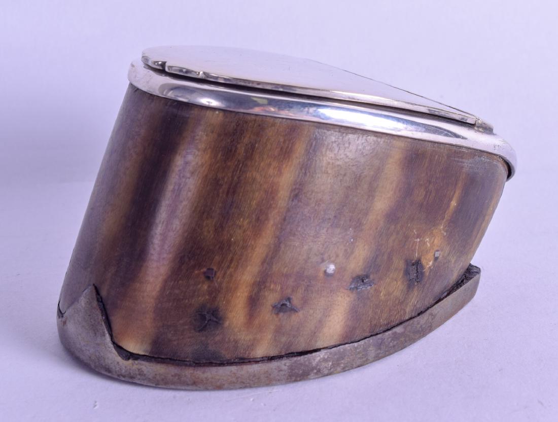 A LATE VICTORIAN SILVER PLATED HORSE HOOF INKWELL. 12 (1 of 3)