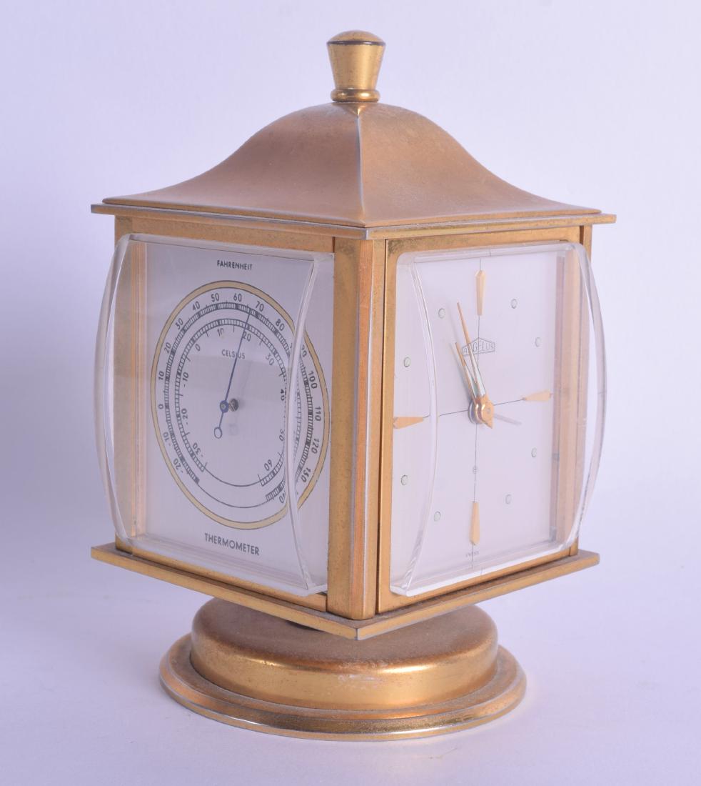 A STYLISH 1950S BRASS FOUR SECTION ANGELUS CLOCK with (1 of 3)