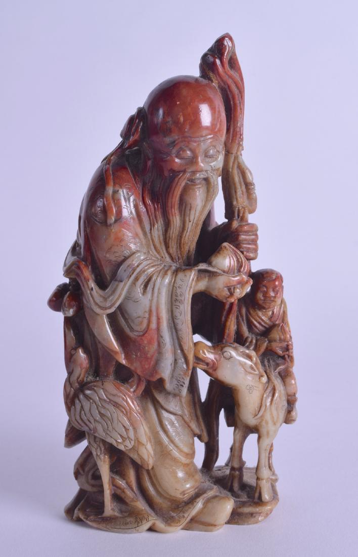 A GOOD 18TH/19TH CENTURY CHINESE CARVED SOAPSTONE (1 of 3)