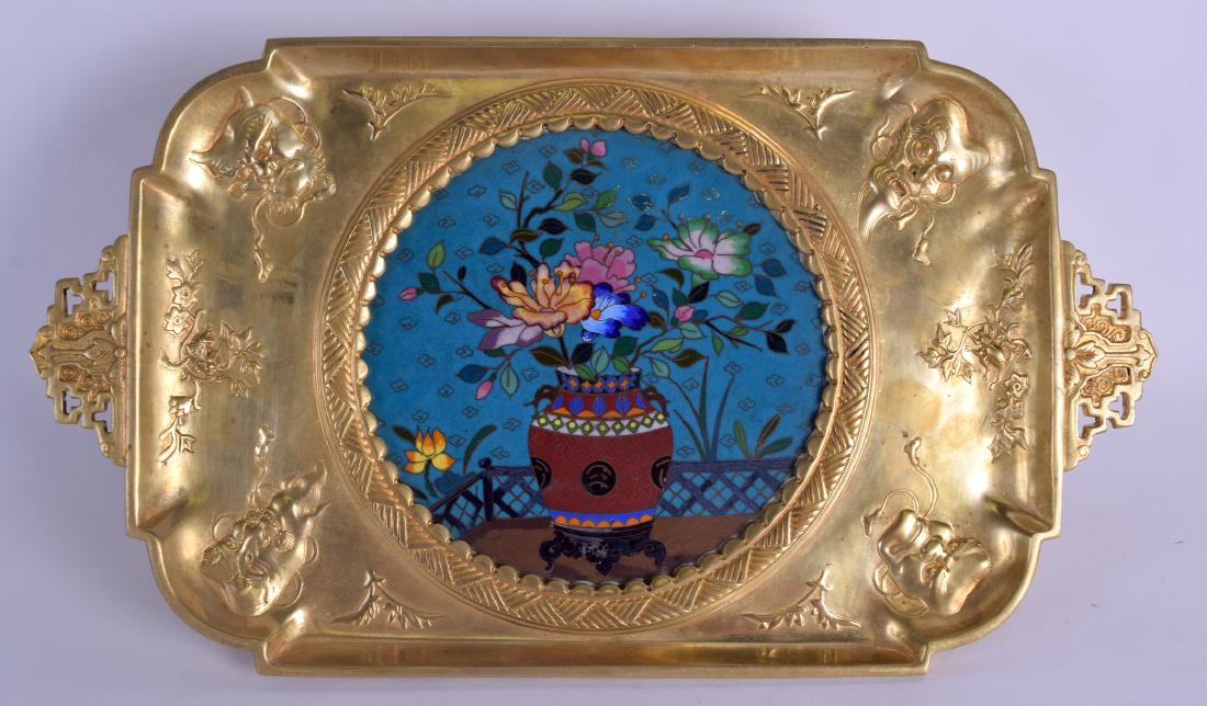 A 19TH CENTURY FRENCH AESTHETIC MOVEMENT BRONZE AND (1 of 4)