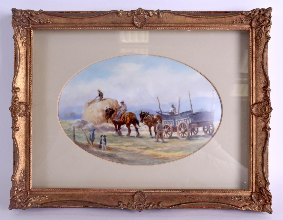 AN EX ROYAL WORCESTER ARTIST MILWYN HOLLOWAY PLAQUE (1 of 4)