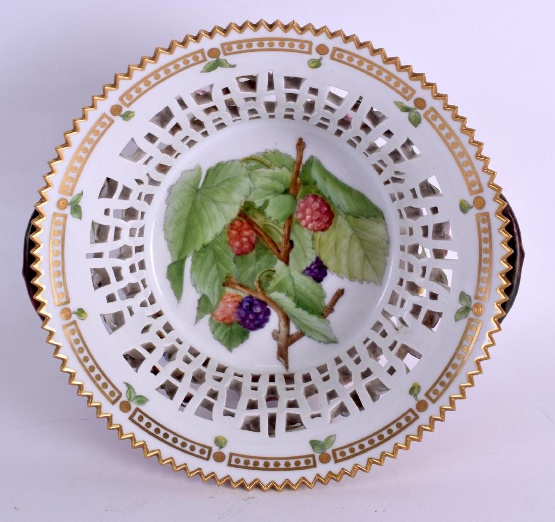 20th c. Royal Copenhagen Flora Danica flower encrusted (1 of 4)