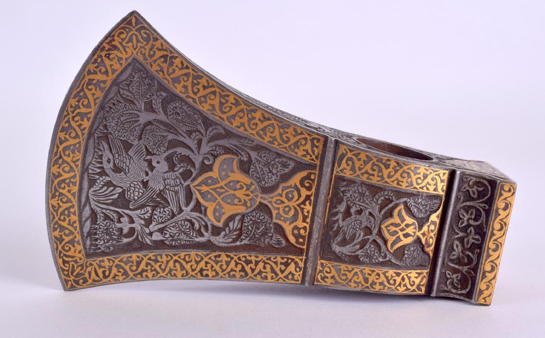 A FINE 18TH/19TH CENTURY IRON STEEL GOLD INLAID OTTOMAN (1 of 9)