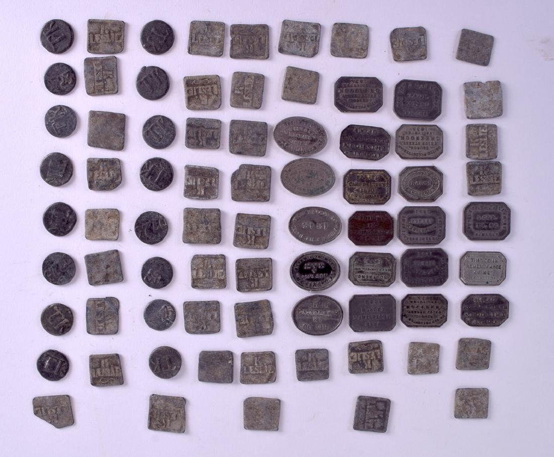 A COLLECTION RARE VICTORIAN CHURCH TOKENS in various (1 of 4)