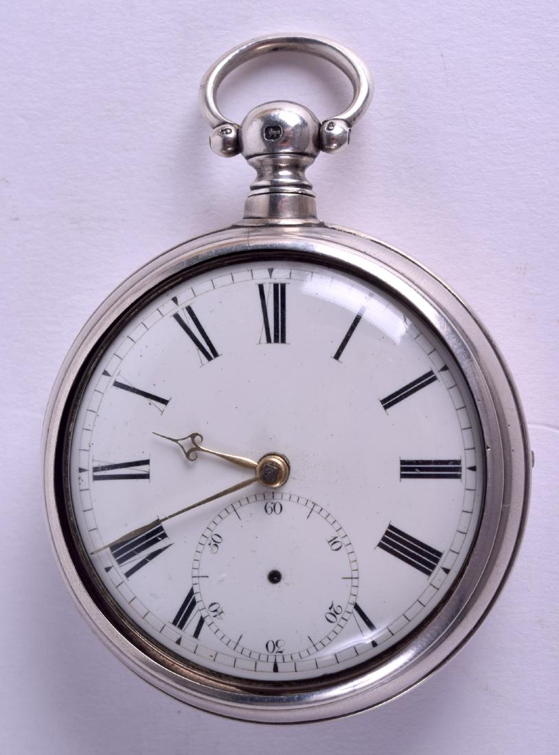 A 19TH CENTURY PAIR CASED ENGLISH SILVER POCKET WATCH (1 of 5)