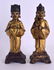 A RARE PAIR OF EARLY CHINESE GILT BRONZE FIGURES OF