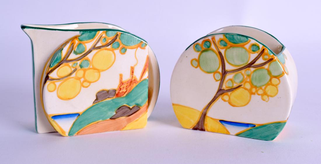 AN ART DECO CLARICE CLIFF BIZARRE STAMFORD JUG together (1 of 4)