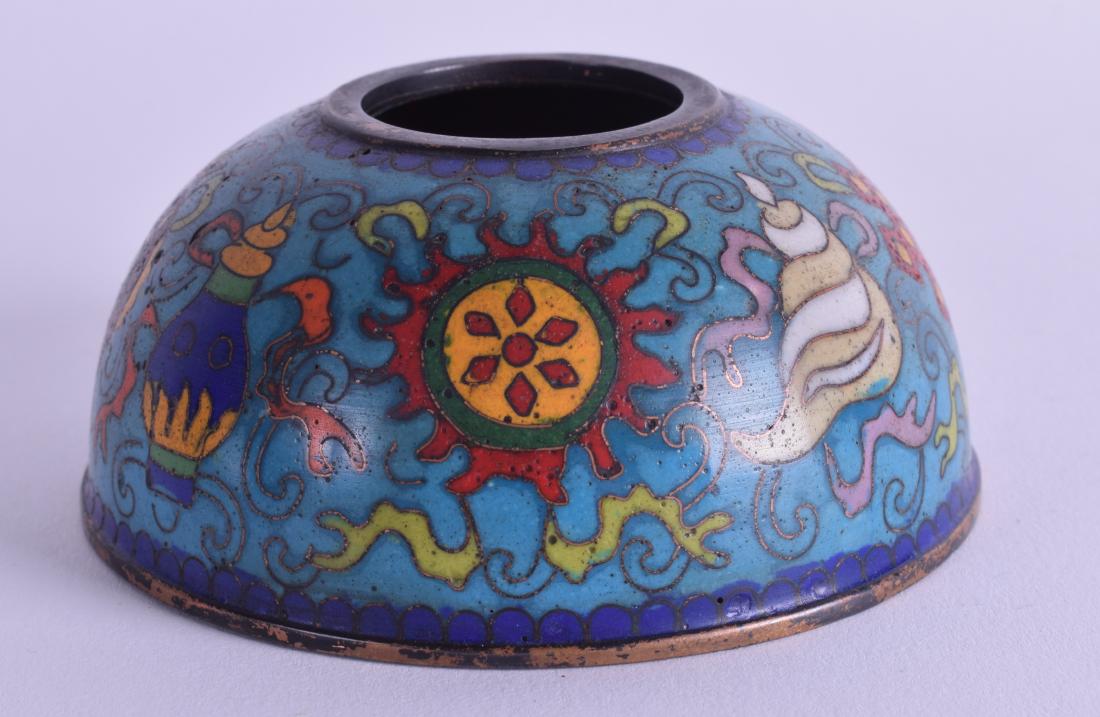 A 19TH CENTURY CHINESE CLOISONNE ENAMEL BRUSH WASHER. 8 (1 of 4)