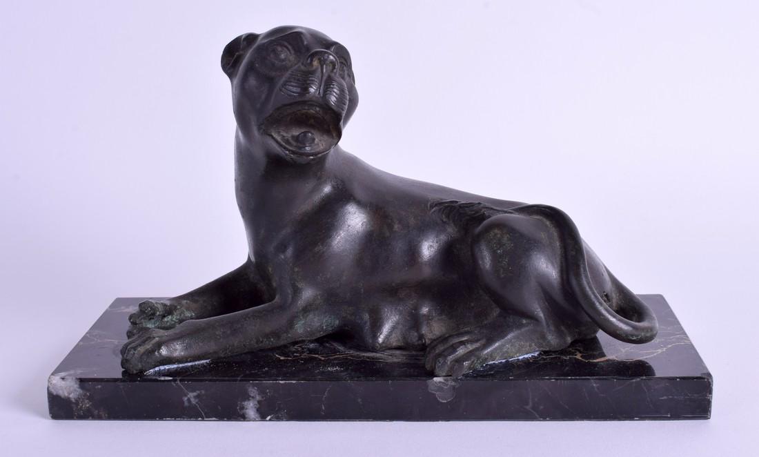 A 19TH CENTURY MIDDLE EASTERN BRONZE BEAST. 16 cm wide.: A 19TH CENTURY MIDDLE EASTERN BRONZE BEAST. 16 cm wide.