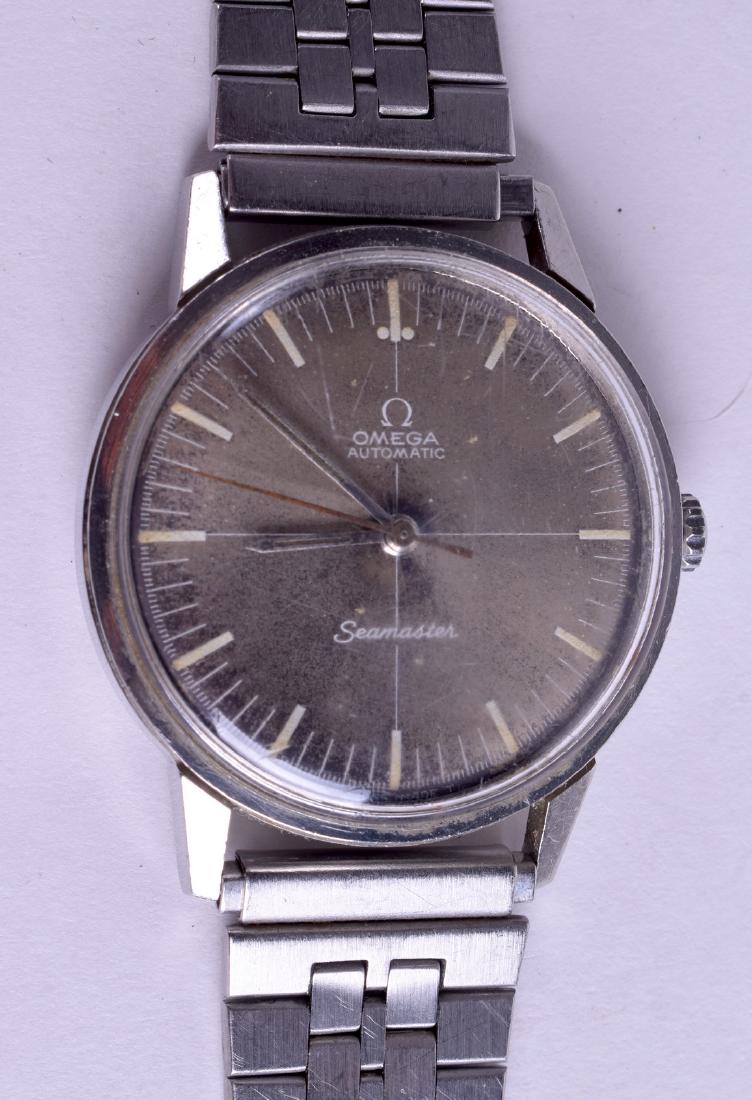A VINTAGE STAINLESS STEEL OMEGA SEAMASTER WATCH. 3 cm: A VINTAGE STAINLESS STEEL OMEGA SEAMASTER WATCH. 3 cm wide.