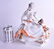 A RARE 1920S MEISSEN PORCELAIN FIGURE OF THE LADY AND - 4