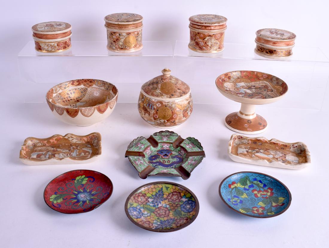 ASSORTED JAPANESE MEIJI PERIOD SATSUMA WARES etc. (qty): ASSORTED JAPANESE MEIJI PERIOD SATSUMA WARES etc. (qty)