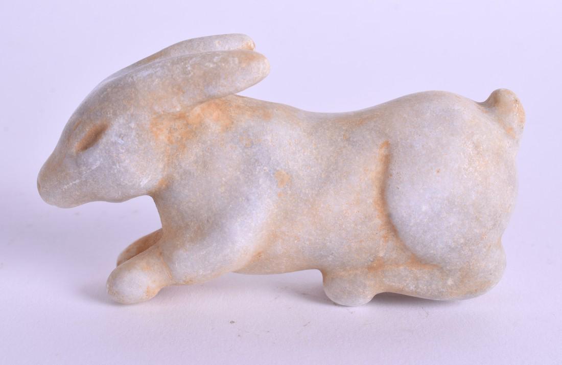 A MIDDLE EASTERN CENTRAL ASIAN STONE DEER. 7 cm x 3.5 (1 of 3)