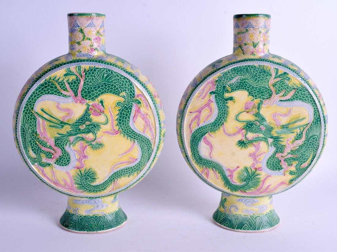 A PAIR OF EARLY 20TH CENTURY JAPANESE MEIJI PERIOD MOON (1 of 3)