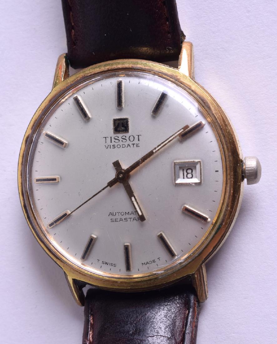 A TISSOT AUTOMATIC SEASTAR WRISTWATCH. 3.5 cm wide. (1 of 2)