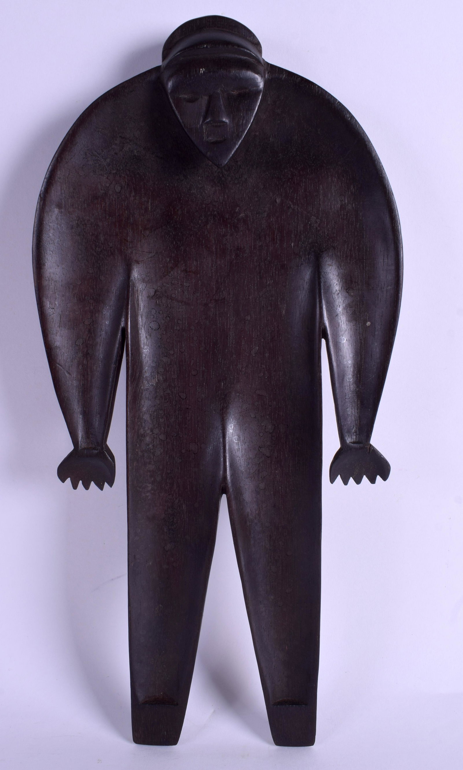 A RARE TRIBAL SOUTHSEA ISLANDS FIJIAN PRIESTS KAVA BOWL: A RARE TRIBAL SOUTHSEA ISLANDS FIJIAN PRIESTS KAVA BOWL in the form of an anthropomorphic figure. 40 cm x 20 cm.