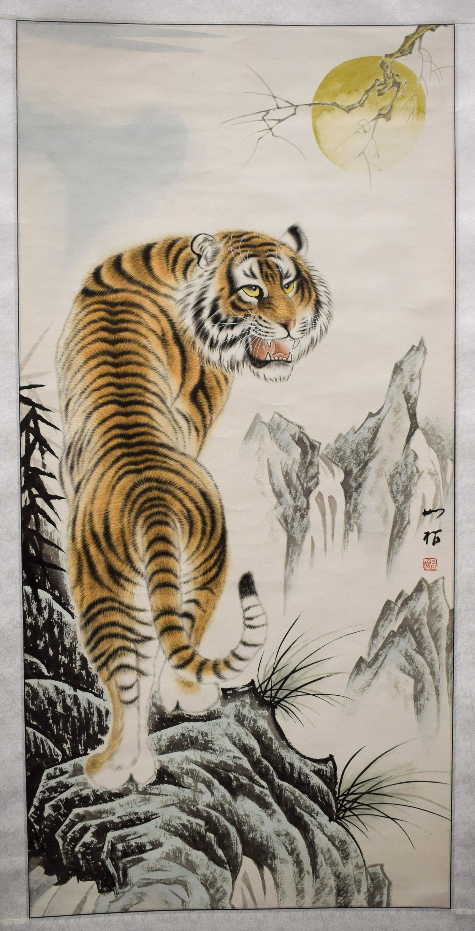 A CHINESE WATERCOLOUR SCROLL PAINTING, seal mark Gao Ru (1 of 5)