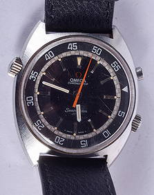 A VINTAGE OMEGA CHRONOSTOP SEAMASTER WRISTWATCH. 4 cm (1 of 4)