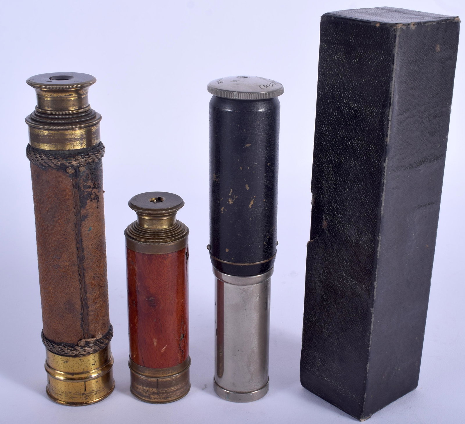 AN ANTIQUE IRISH SPEAR OF DUBLIN MINIATURE TELESCOPE: AN ANTIQUE IRISH SPEAR OF DUBLIN MINIATURE TELESCOPE together with two others. (3)