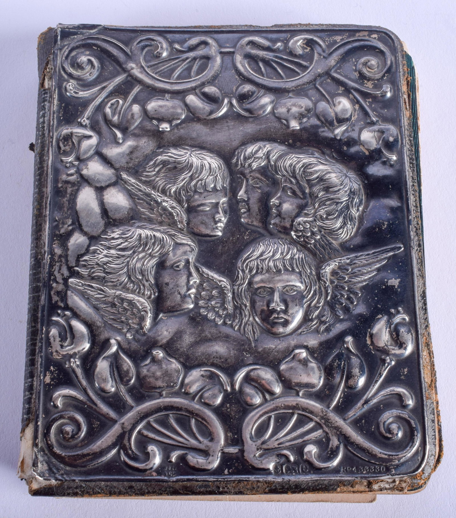 AN EDWARDIAN SILVER TOPPED BOOK. Birmingham 1904. 10 cm: AN EDWARDIAN SILVER TOPPED BOOK. Birmingham 1904. 10 cm x 10 cm.