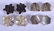FOUR PAIRS OF VINTAGE DESIGNER SILVER EARRINGS. (8)