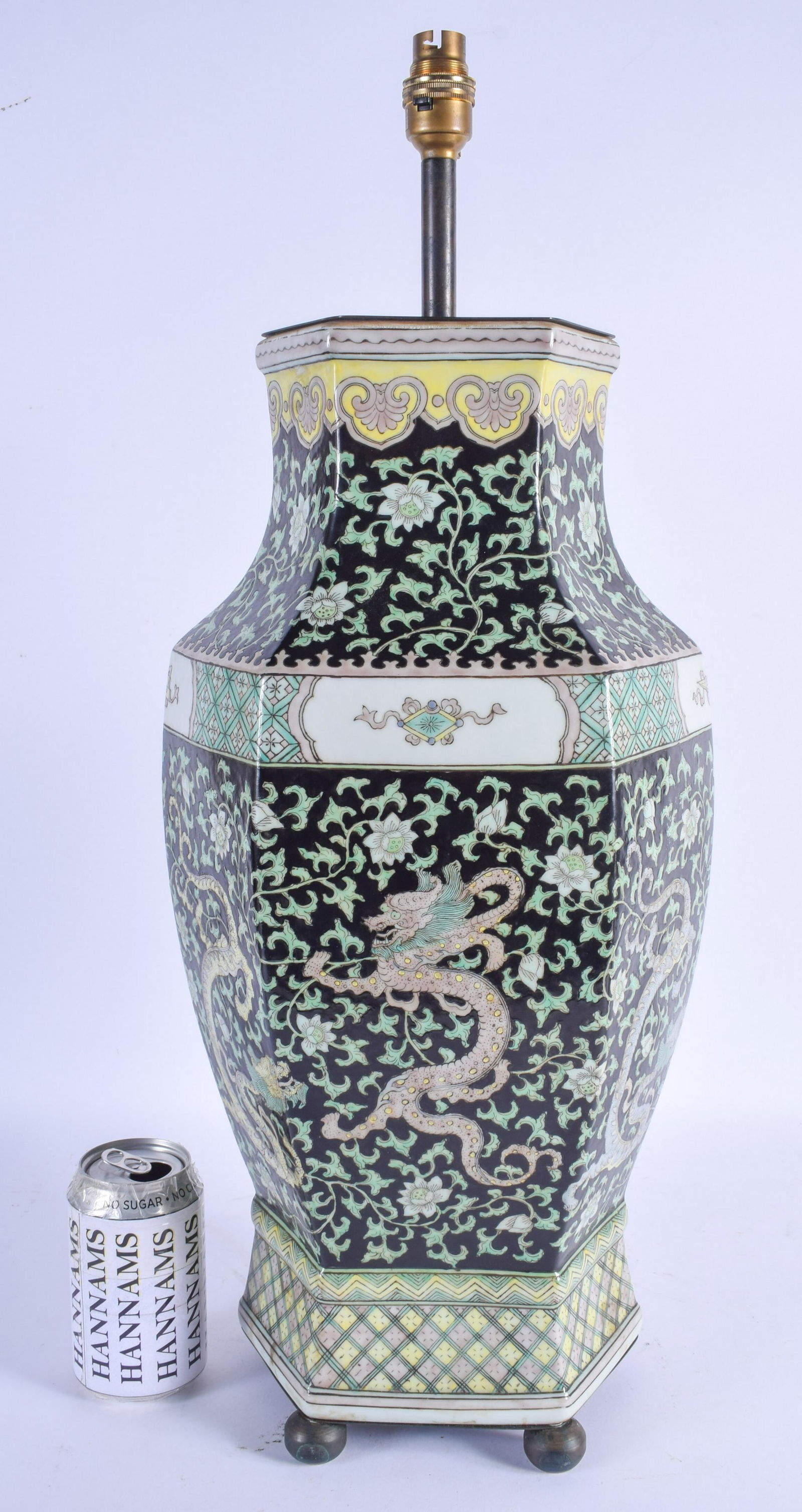 A LARGE 19TH CENTURY CHINESE FAMILLE NOIRE PORCELAIN (1 of 2)