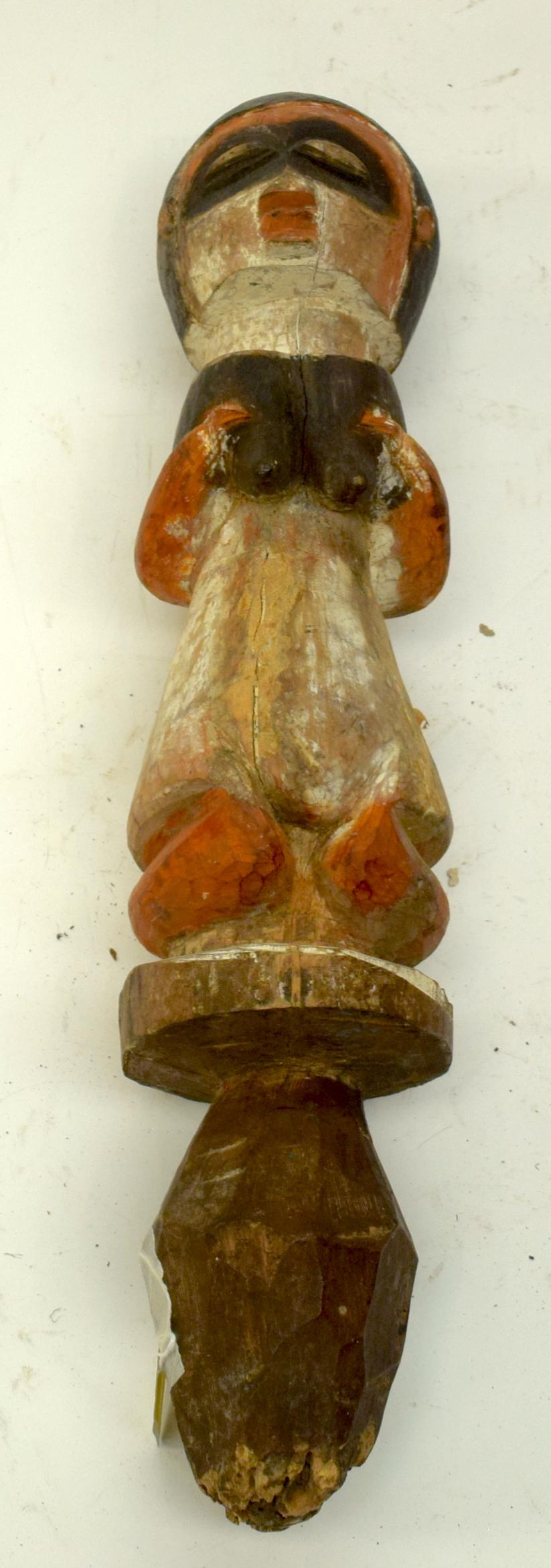 A TRIBAL YORUBA SHANGO MASK. Nigeria. 12cm x 10c: A TRIBAL YORUBA SHANGO MASK. Nigeria. 12cm x 10cm x 46cm