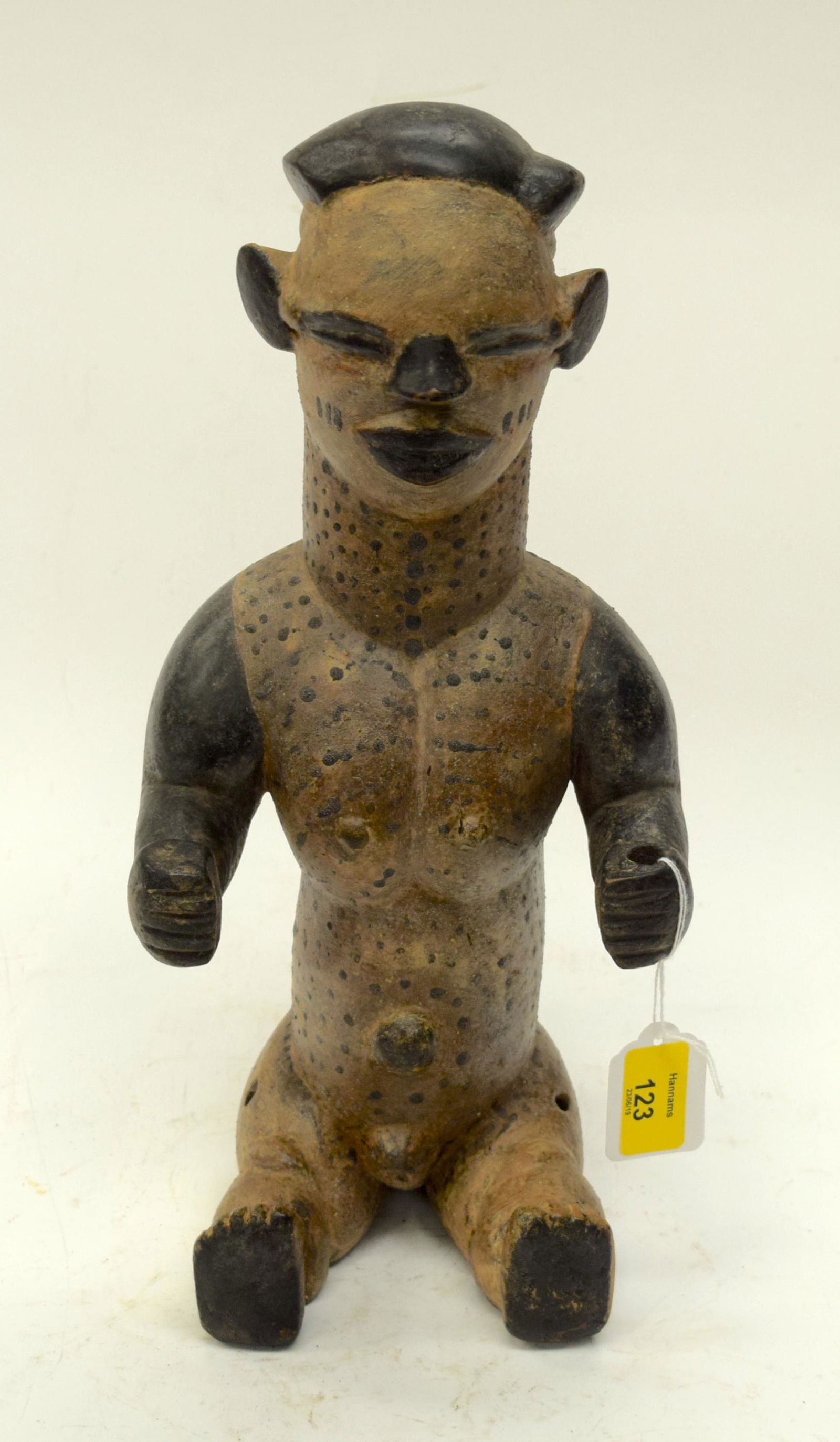 A TRIBAL IGBO FIGURE.  Nigeria.  17cm x 13cm x 35 (1 of 4)