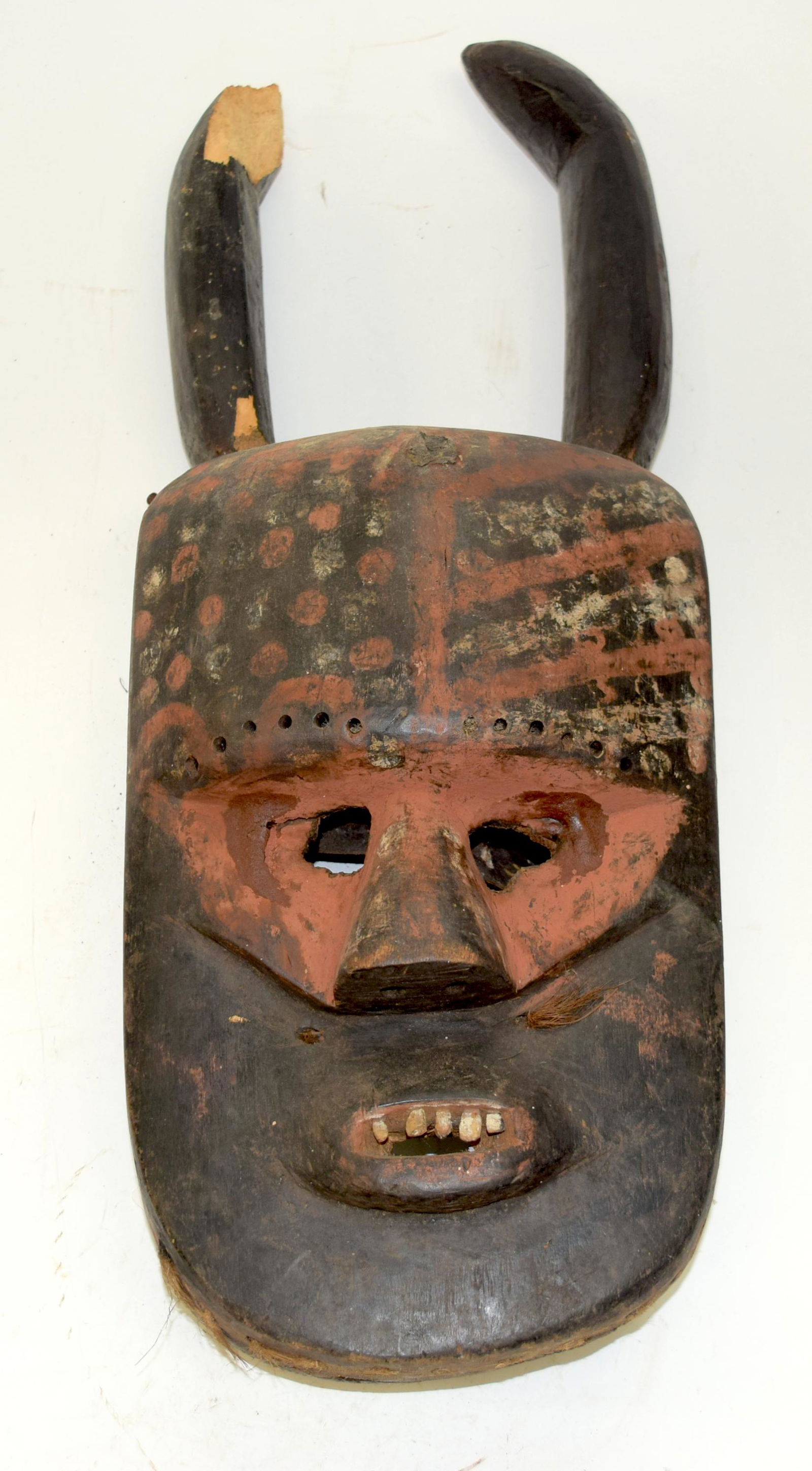 A TRIBAL TOMA ANGBAI MASK.  Liberia.  26cm x 14cm (1 of 3)