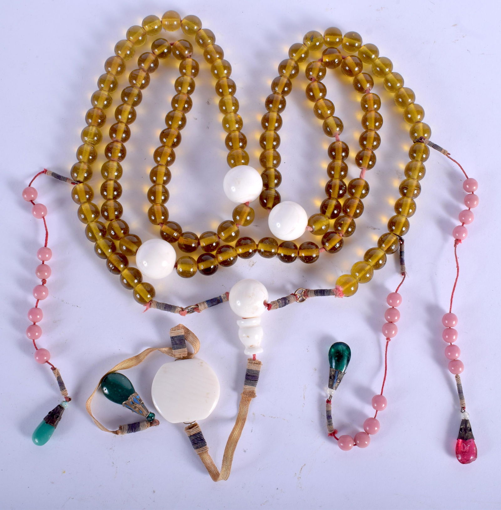 A CHINESE QING  DYNASTY CARVED QUARTZ AND HARDSTO (1 of 1)