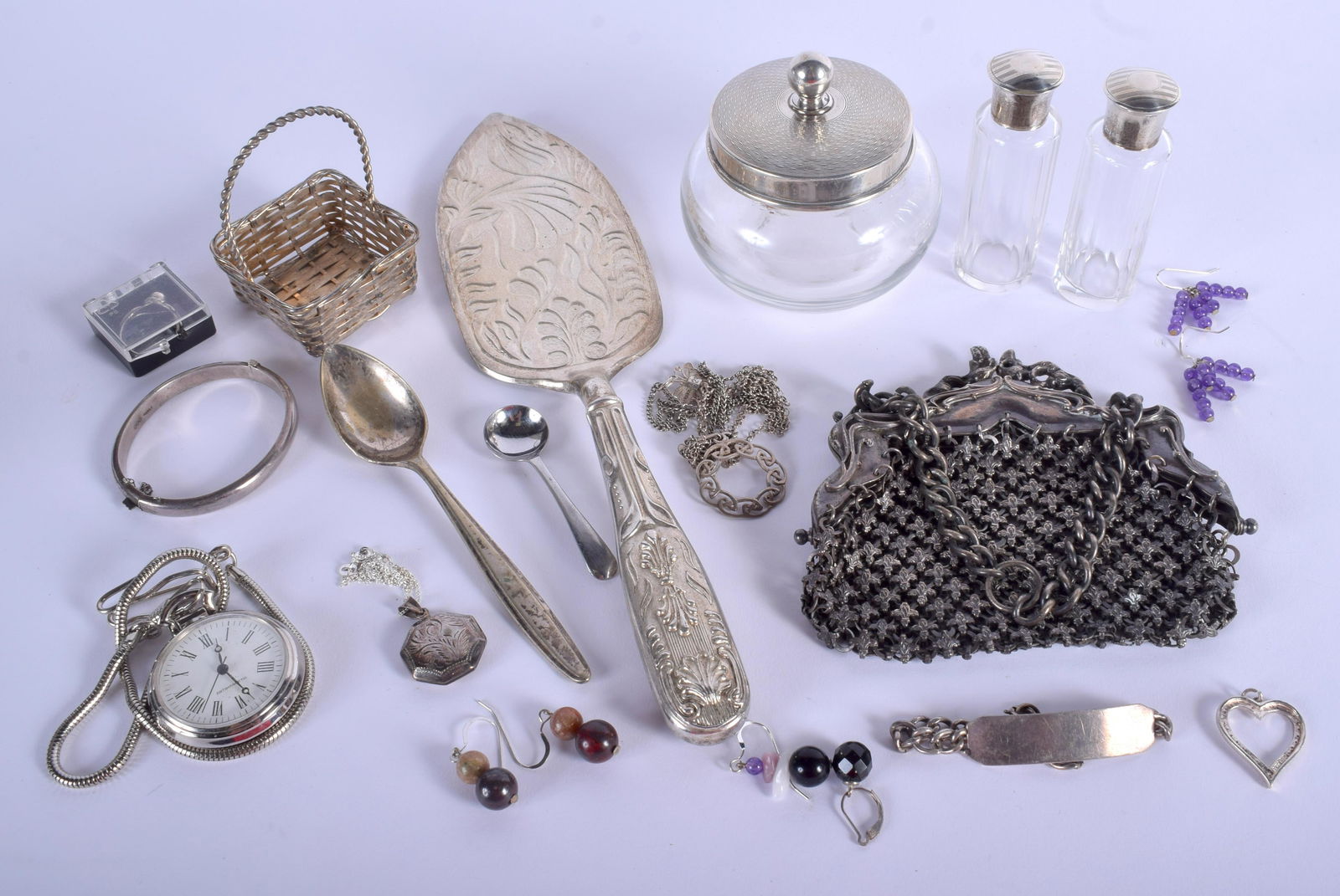 ASSORTED SILVER TOPPED JARS etc. (qty) (1 of 1)