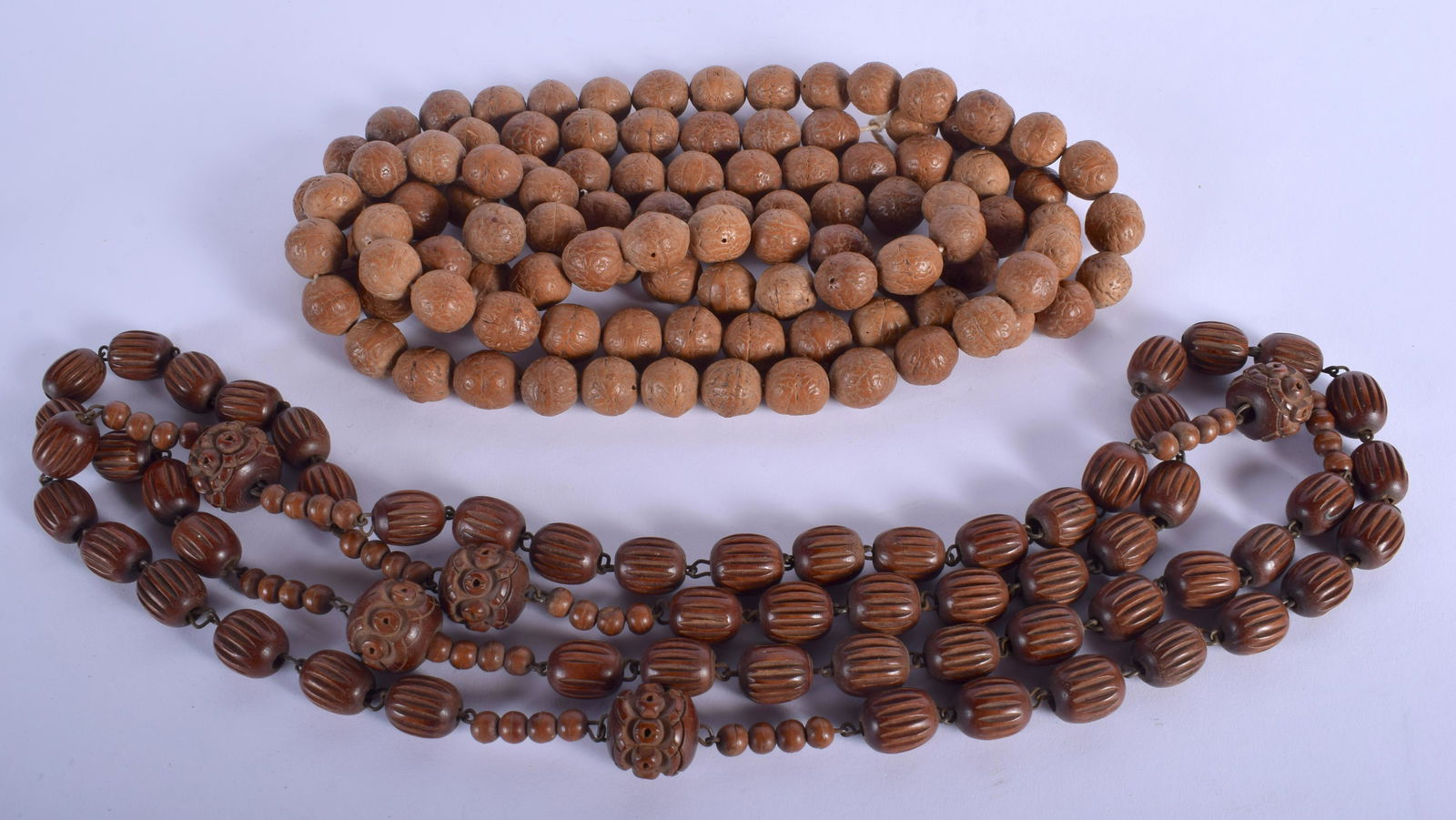 TWO LARGE ANTIQUE CONTINENTAL ROSARY BEAD NECKLAC (1 of 3)