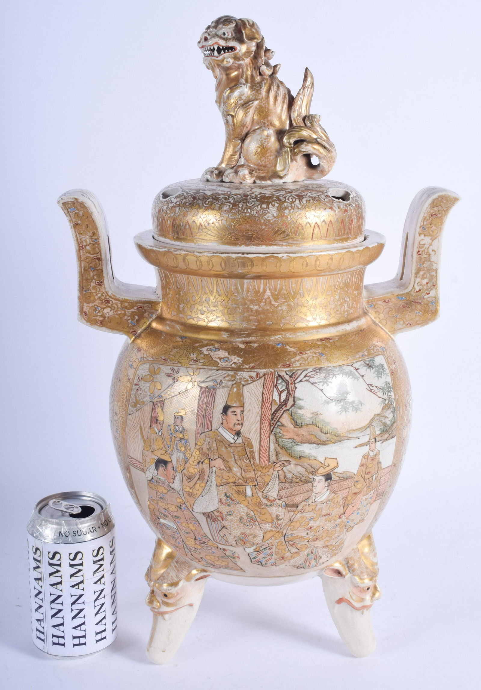 A LARGE 19TH CENTURY JAPANESE MEIJI PERIOD SATSUM (1 of 5)