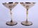 A PAIR ART DECO GERMAN SILVER AND bone TAZZA M T