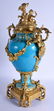 A LARGE 19TH CENTURY FRENCH ORMOLU AND BLUE SEVRES - 2