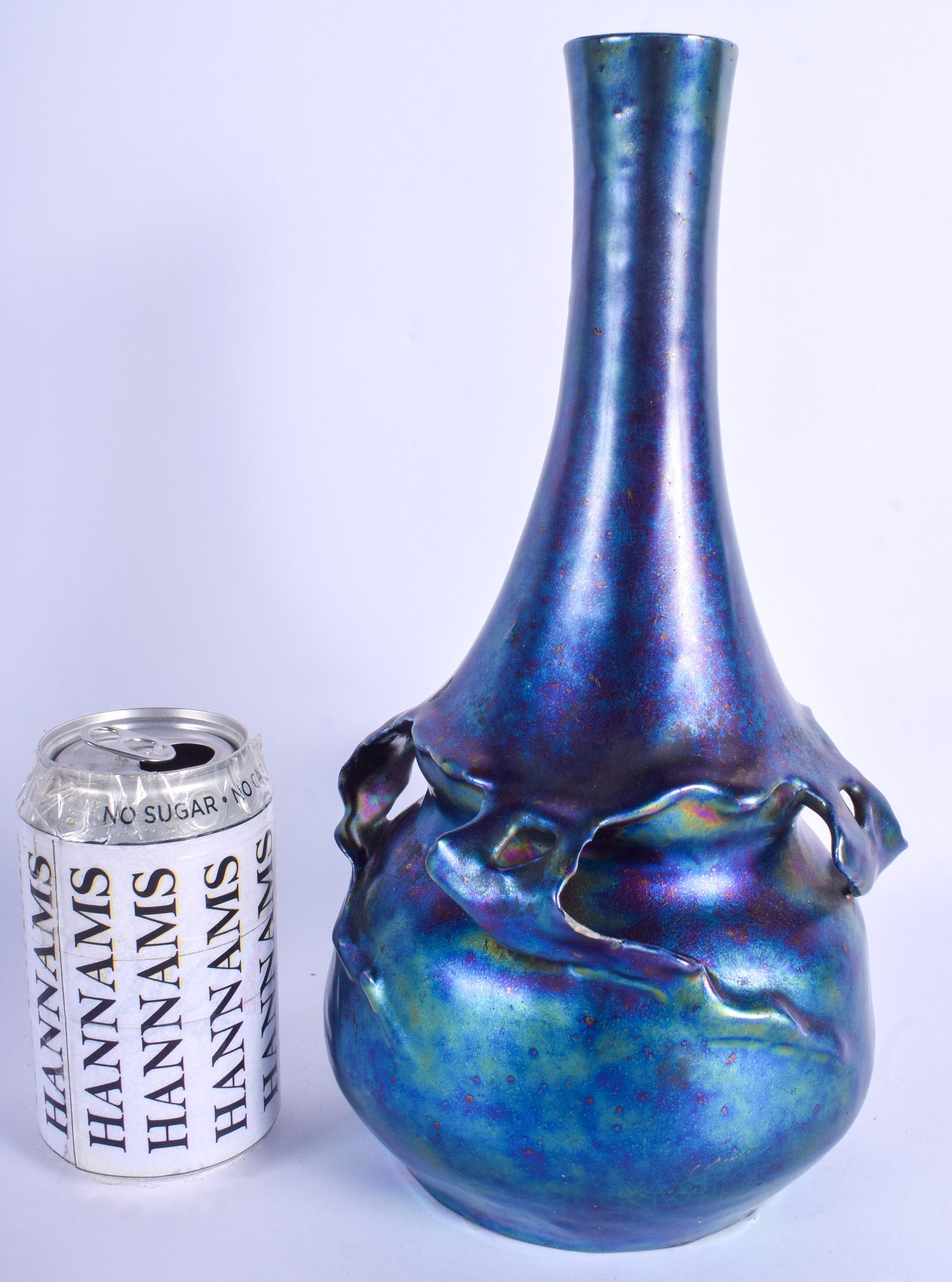 A LARGE ANTIQUE EUROPEAN LUSTRE PORCELAIN VASE: A LARGE ANTIQUE EUROPEAN LUSTRE PORCELAIN VASE Attributed to Zsolnay Pecs. 30 cm high.