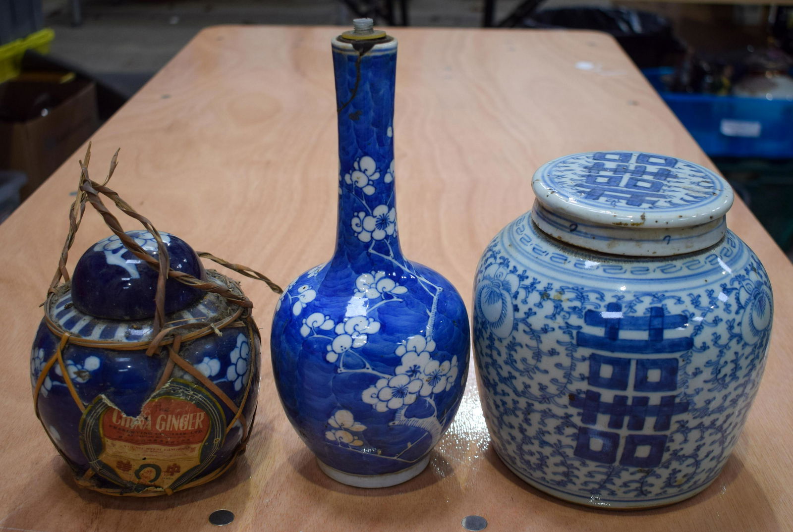 Two Chinese ginger jars & another. (3) (1 of 4)