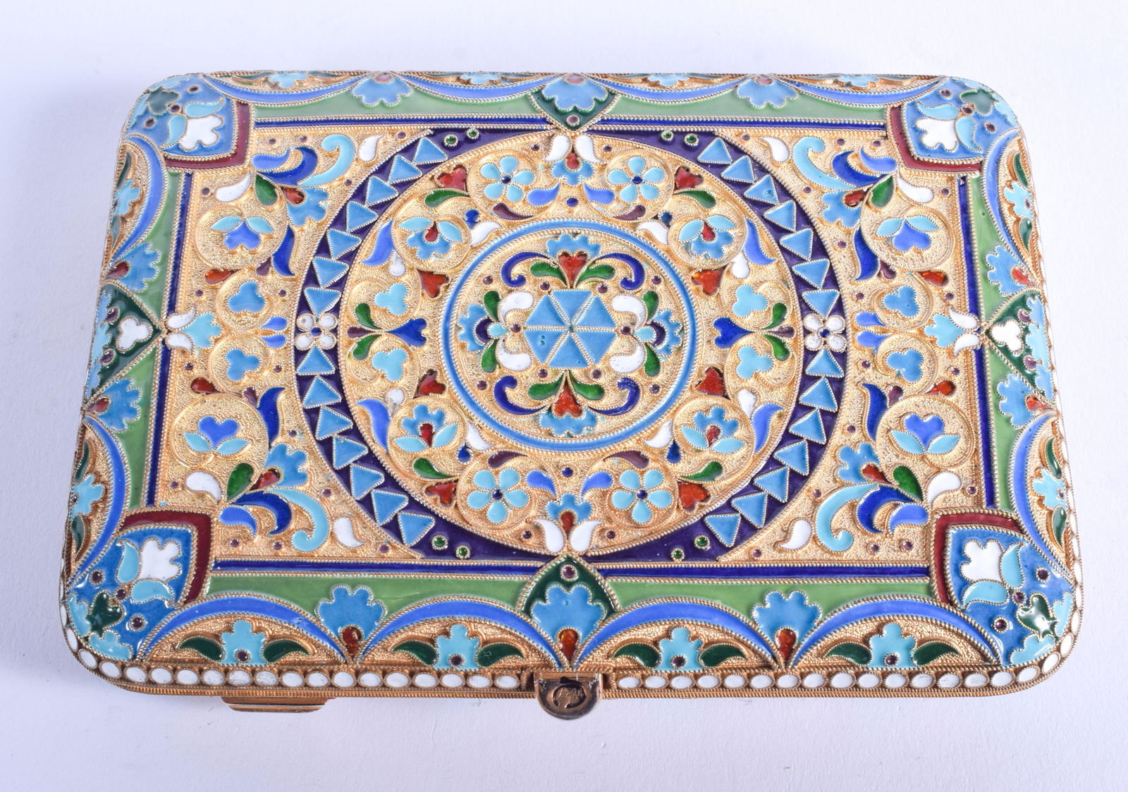 A CONTINENTAL SILVER CIGARETTE CASE. 327 grams. 12.5 cm (1 of 4)