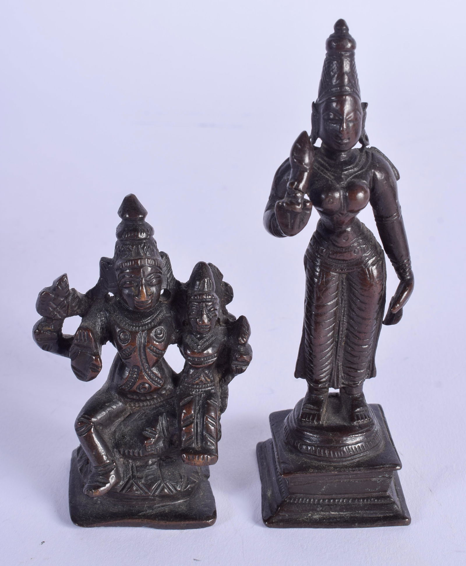 TWO 19TH CENTURY INDIAN BRONZE BUDDHISTIC DEITY (1 of 3)